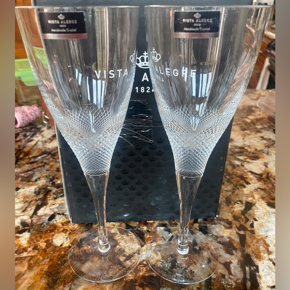 Two (2) Vista Alegre Splendour Red Wine Goblets 48000593